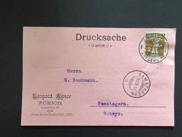 Postkarte Drucksache L. Apter Zürich 1911   (V619)