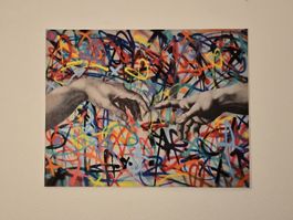 Wandbild Hände Motiv Graffiti Stil
