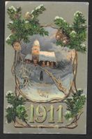 Neujahrskarte mit Jahreszahl 1911