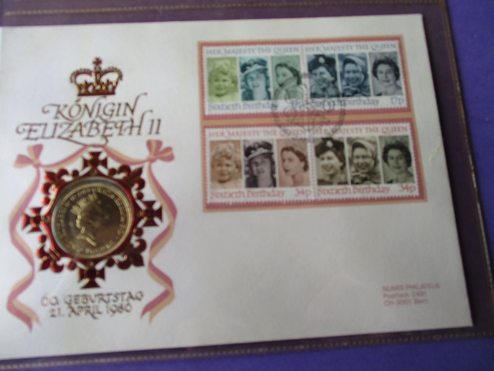 60. Geburtstag  Königin Elizabeth II  1986 Numis  Brief 3