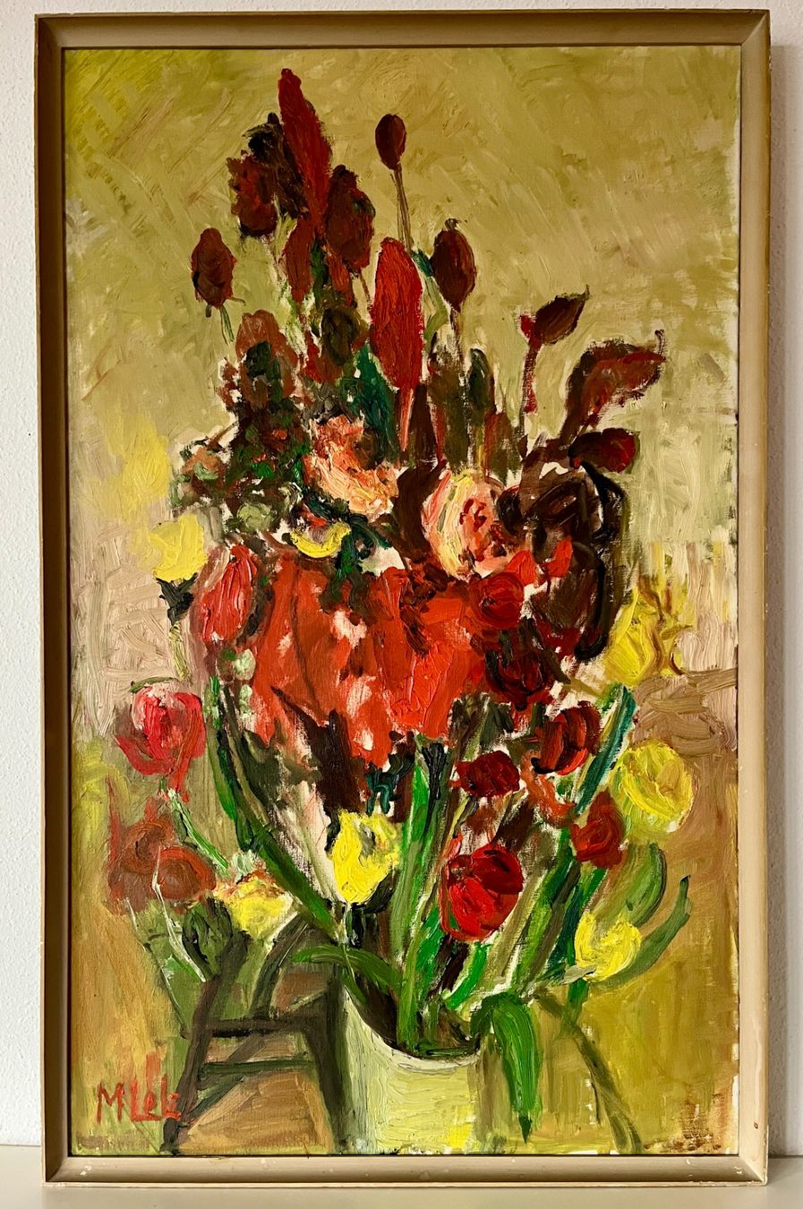 Dipinti: Blumenstillleben Ölgemälde, handsigniert, Herbstfarben! – Usato da Zürich venduto da Dmbz 1