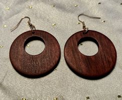 Ohrstecker Ohrschmuck Ohrhänger Teak Holz Boho Handmade