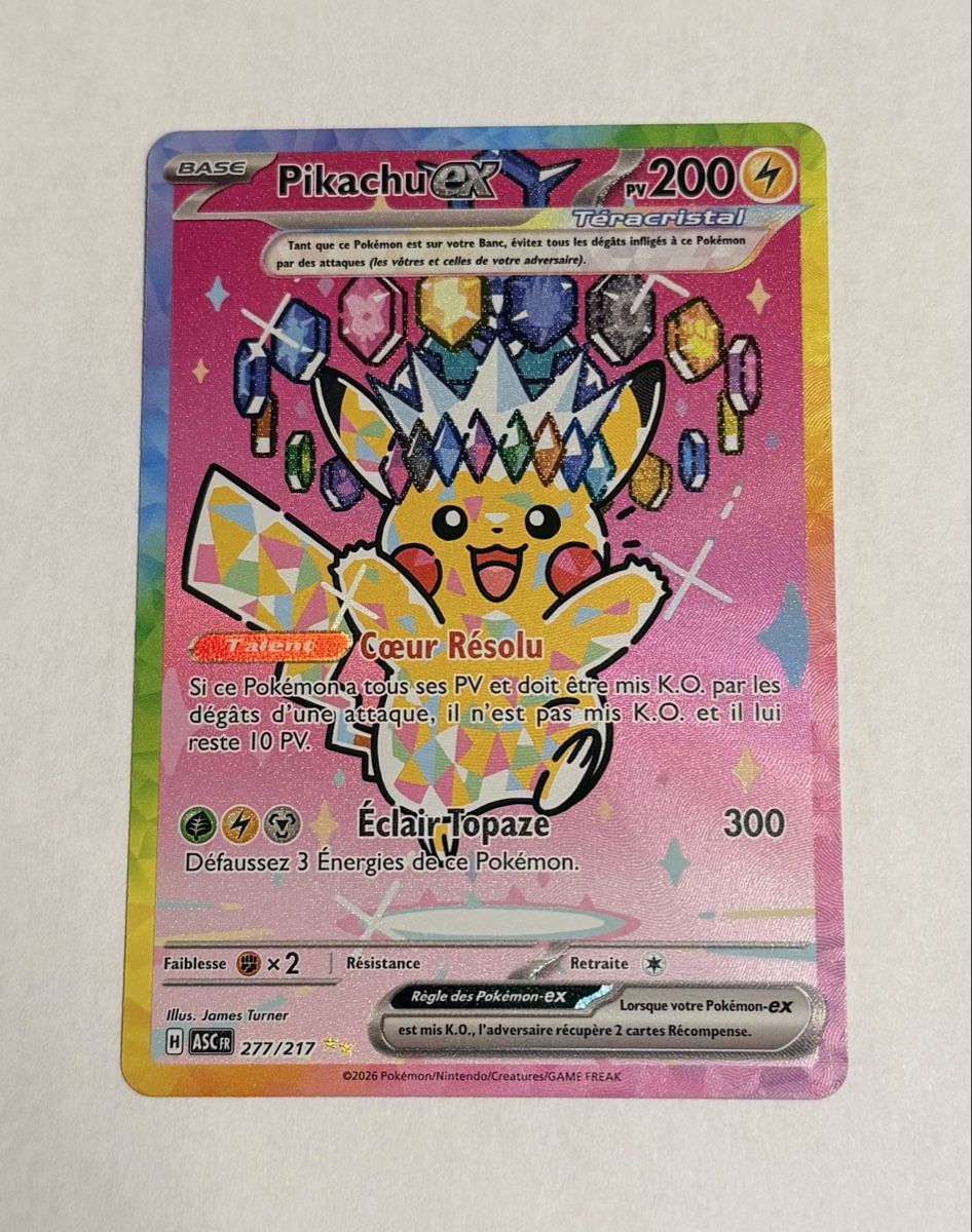 Pokémon Cartes à collectionner: Pikachu ex 277/217 – Neuf (Voir description) à Bellevue par gai_c2mh