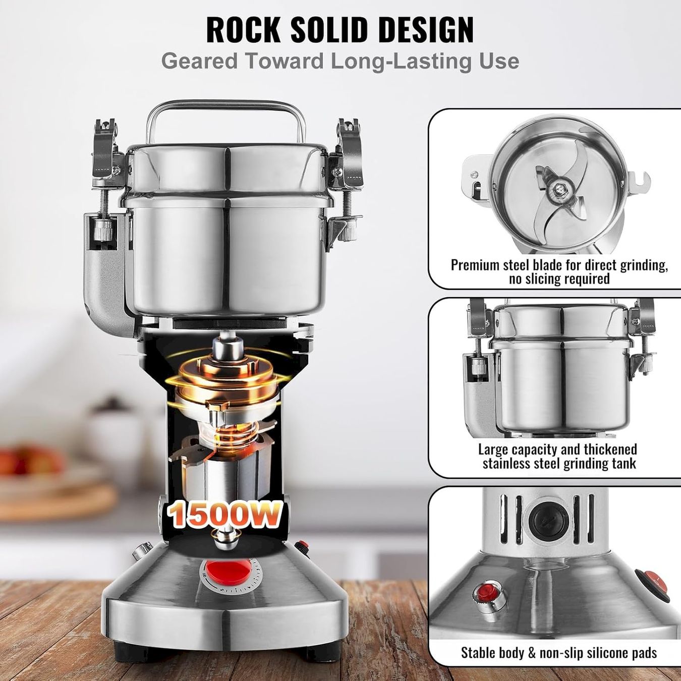 Elettrodomestici da cucina: VEVOR Elektrische Getreidemühle 300g – Nuovo e nell'imballaggio originale da Bottighofen venduto da zaap 4