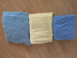 3 Spannbett-Tuch Bio Cotton 60x120cm -  70x140cm