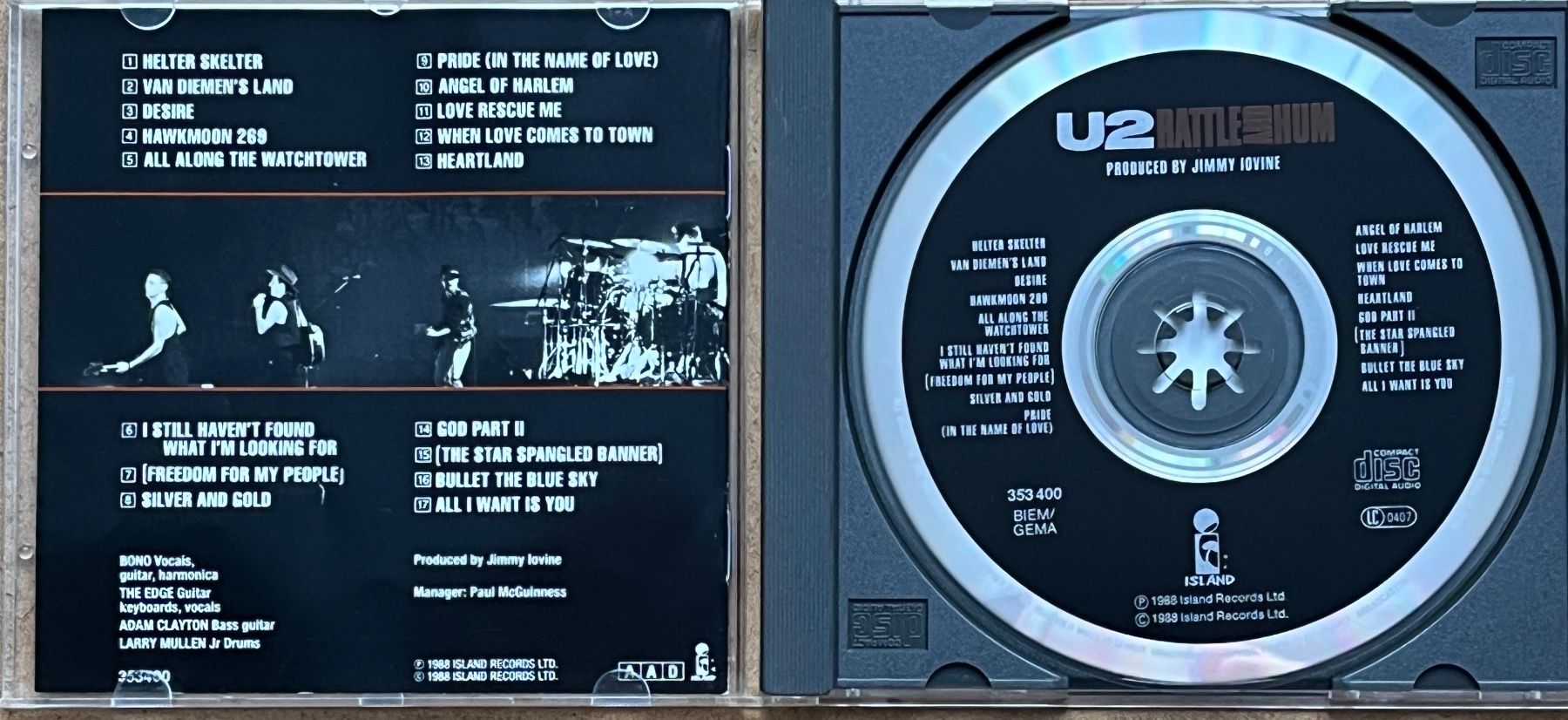 CDs: CD U2/RATTLE AND HUM – Gebraucht aus Renan BE von johncactus 2