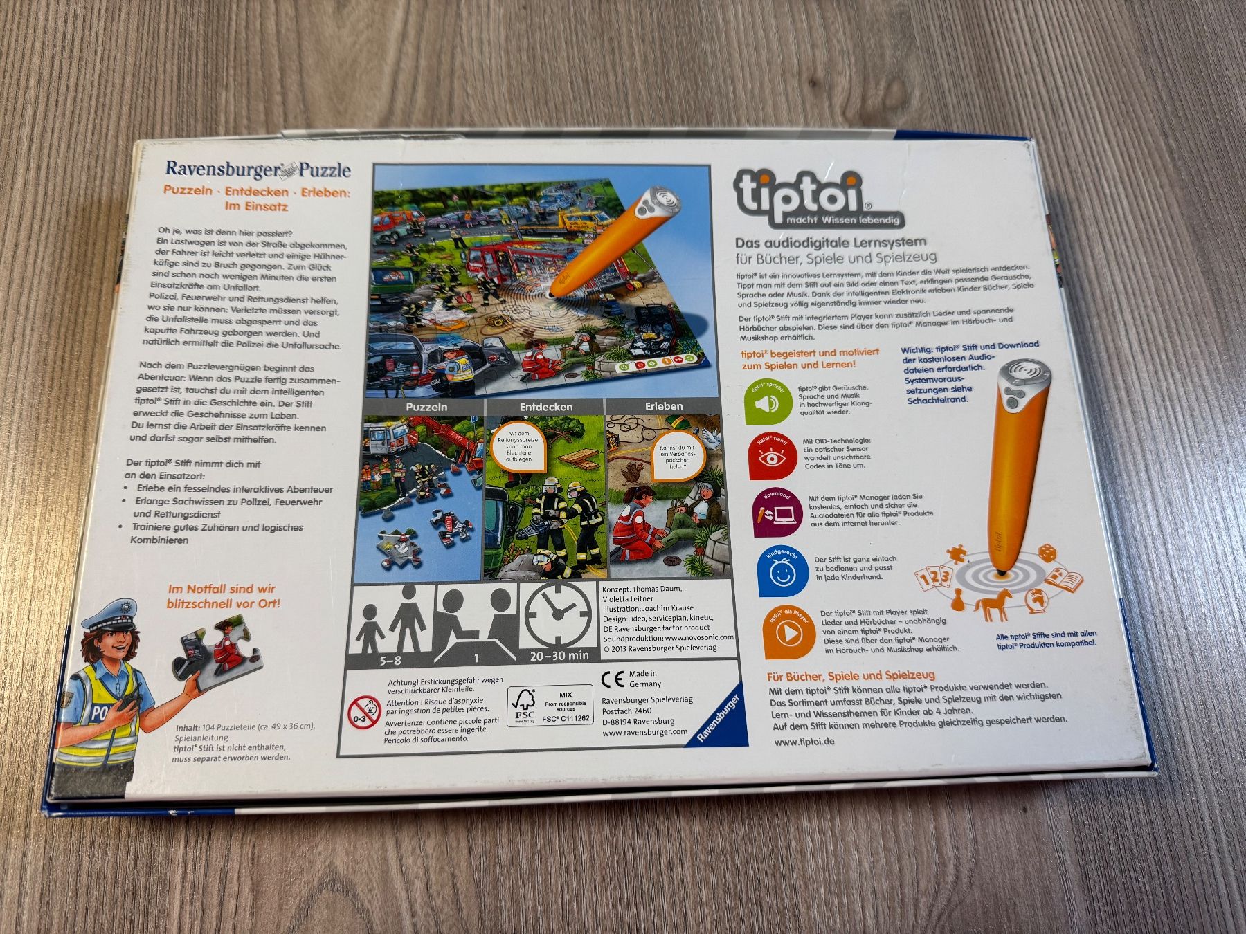 Ravensburger Puzzle: Ravensburger Tiptoi Puzzle "Im Einsatz" 100 Teile, komple... – Usato da Diegten venduto da Sandor29388 4