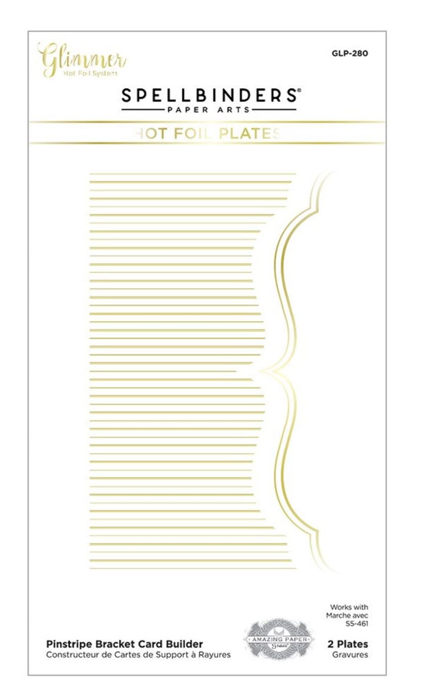 Sciablone: Spellbinders Hot Foil Plates  ** Pinstripe Bracket ** – Nuovo e nell'imballaggio originale da Rubigen venduto da rofi100 4