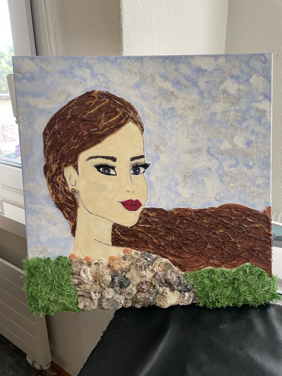 Foto & Immagini: Handgemachtes Kunstwerk "Frau" – Einzigartiges Wandbild – Nuovo (secondo la descrizione) da Dietikon venduto da Apel 3