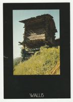 Postkarte Klassischer Kornspeicher im Kanton Wallis