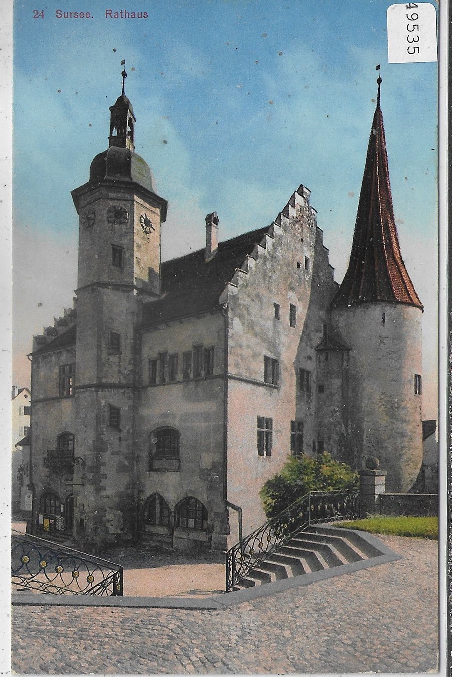 Cartoline postali: Sursee - Rathaus - Litho – Usato da Ettingen venduto da Kartenplanet