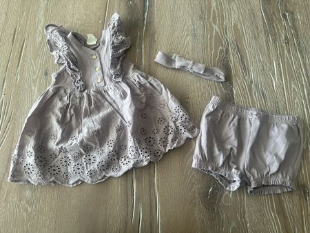 H&M Kleid Set 3tlg Gr. 68 Lavendel Sommer ☀️☀️