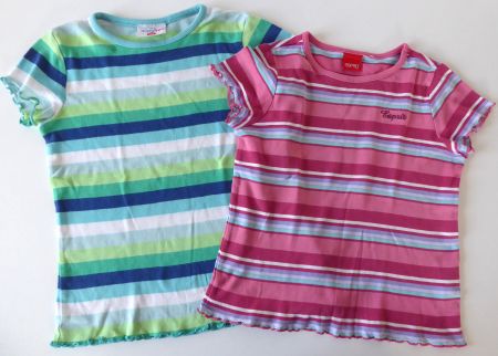 2 Fröhliche Shirts kurzarm  Girl    116/122