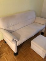 Sofa mit Hocker hellbeige gebraucht in gutem Zustand