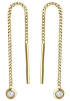 Gold 333 Ohrschmuck Durchzieher Solitär