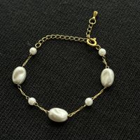 18KGP Perlen Armkette Gold Farbe