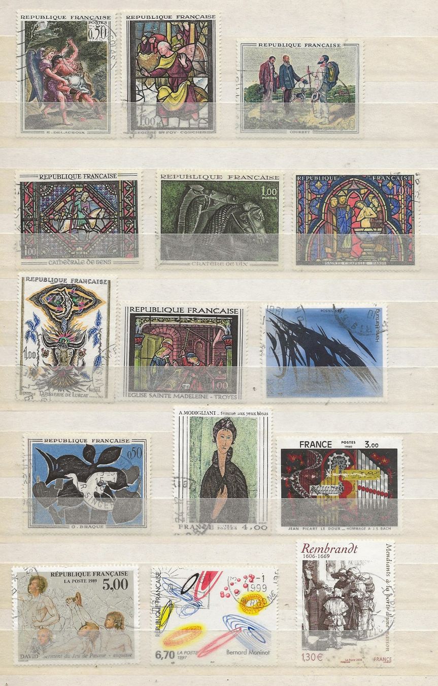 Alle Briefmarken: France Lot tableaux 1961 .... – Gebraucht aus Sion von PierreP01