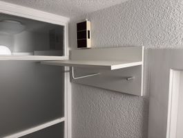 Garderobe/Kleiderablage, Wandmontage, weiss