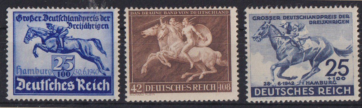 Tutti i francobolli: Deutsches Reich: 3 Werte ** - Kat. 60.-- – Nuovo (secondo la descrizione) da Eschlikon TG venduto da PhilCon