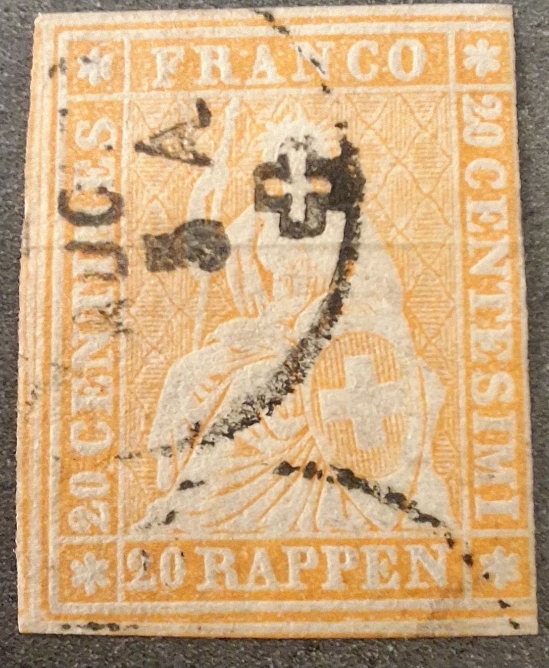 Alle Briefmarken: Strubel Nr. 25 – Gebraucht aus Balgach von SIMEON27