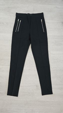 Schwarzi Zara Hose/Leggings mit Zipper-Detail, Grösse M