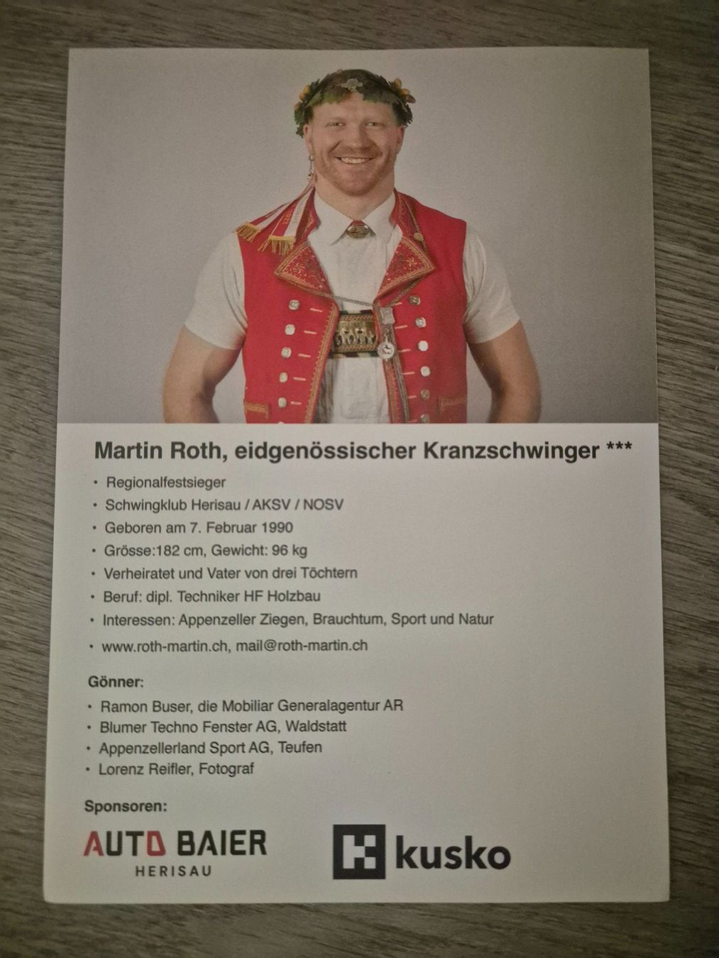 Autografi: Autogrammkarte Martin Roth Originalunterschrift – Nuovo (secondo la descrizione) da Eglisau venduto da nicij79 1