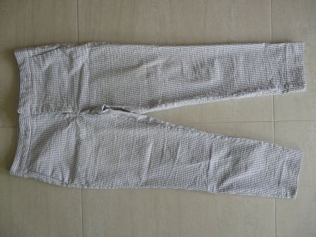 Pantacourt blanc rayé bleu ZARA 38
