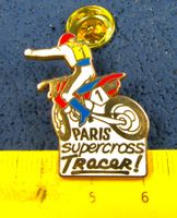 PARIS SUPER-CROSS TRACER mOTORRAD PIN ENAMEL GOLDIG