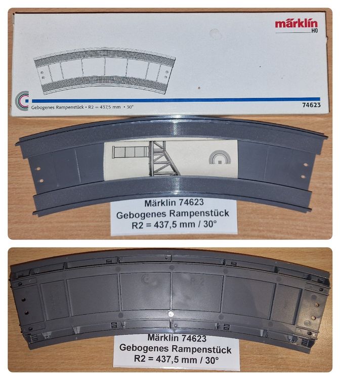Märklin 74623 Gebogenes Rampenstück 437,5mm - H0 (Gebraucht) in Saland ...