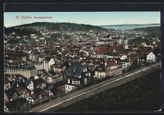 Cartes postales: AK St. Gallen, Blick über die Dächer – D'occasion à Berlin par bartko-reher