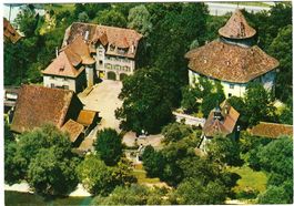 AK Zwingen - Wasserschloss, Stempel Zwingen 16.01.1984