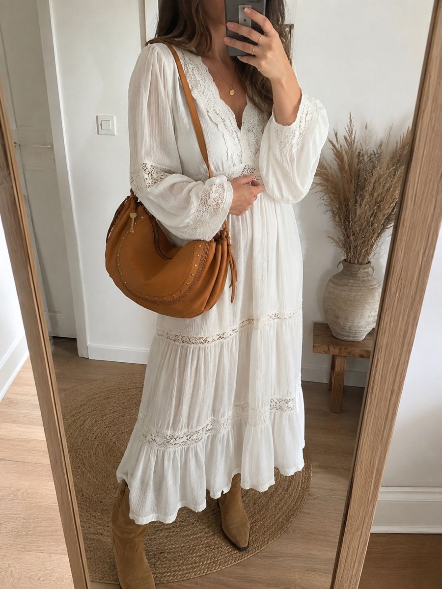 Fossil Borse da donna: Fossil Leder Crescent Bag/Boho Style – Usato da Aarberg venduto da lep_qc92
