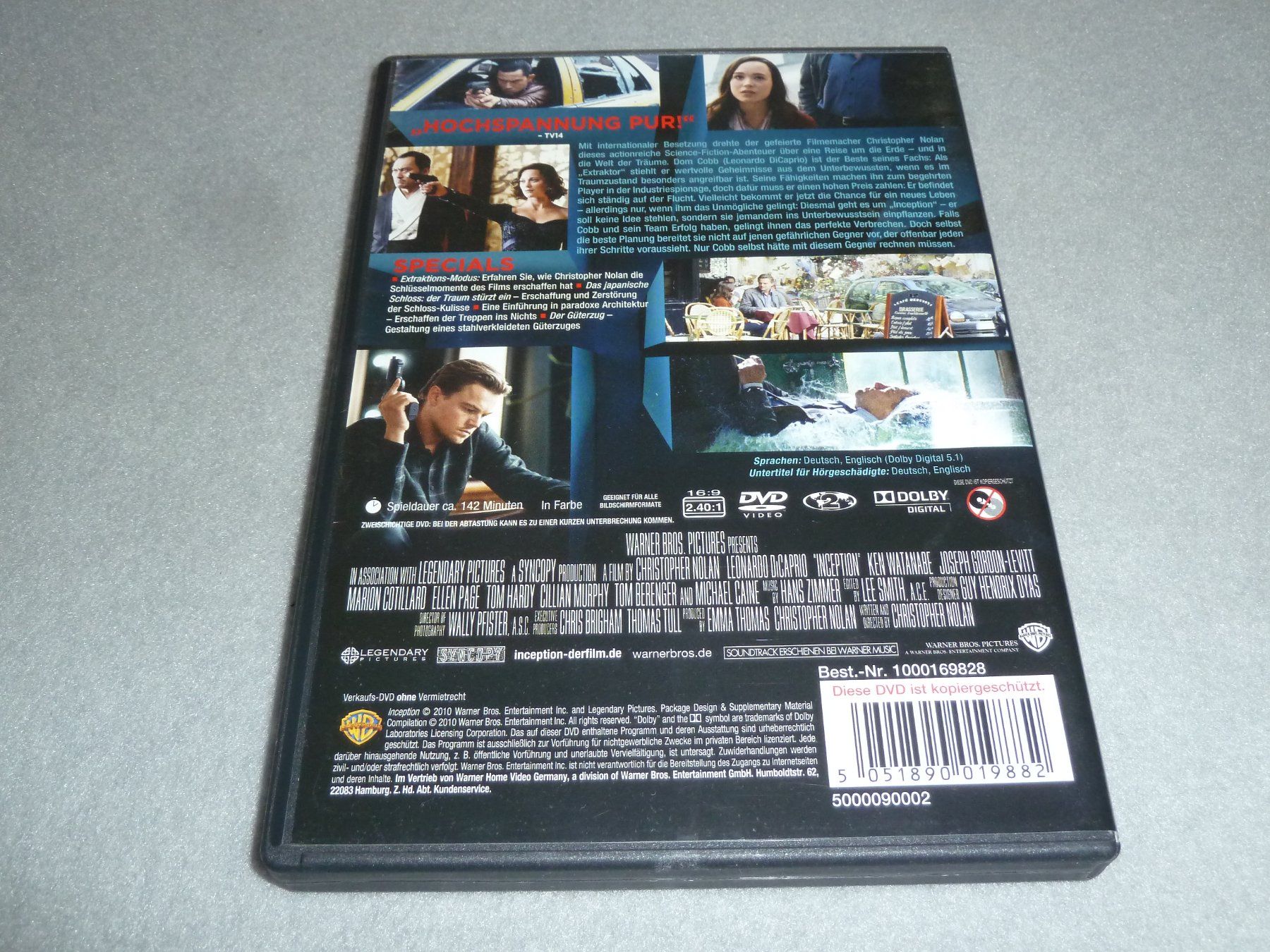 Tutti i DVDs: DVD - Inception - mit Leonardo DiCaprio – Usato da Hofstetten SO venduto da LudoHoFl 1