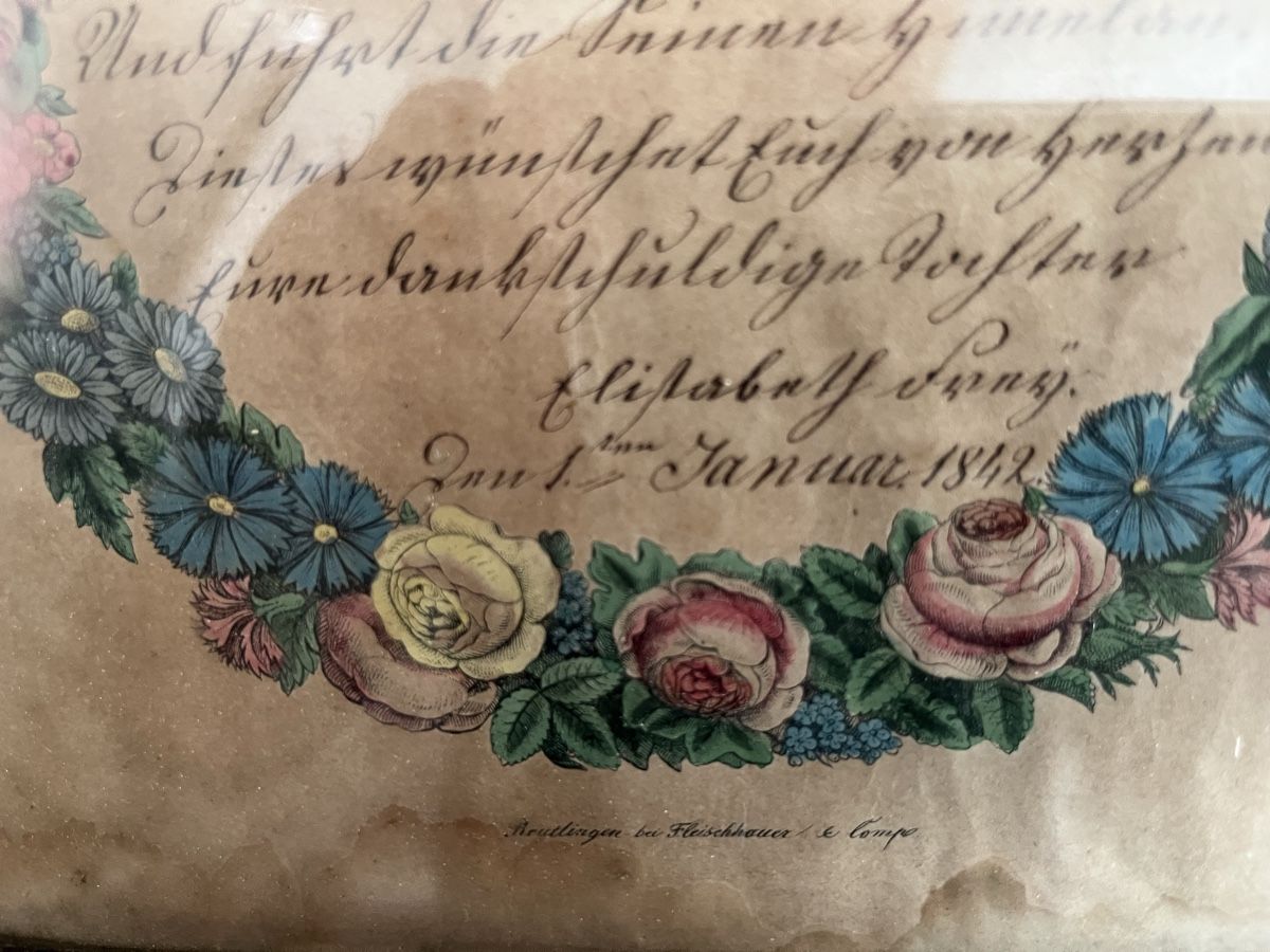 Dokumente: Original Taufschein in Biedermeier, 1842 – Gebraucht aus Steffisburg von stockhorn01 1