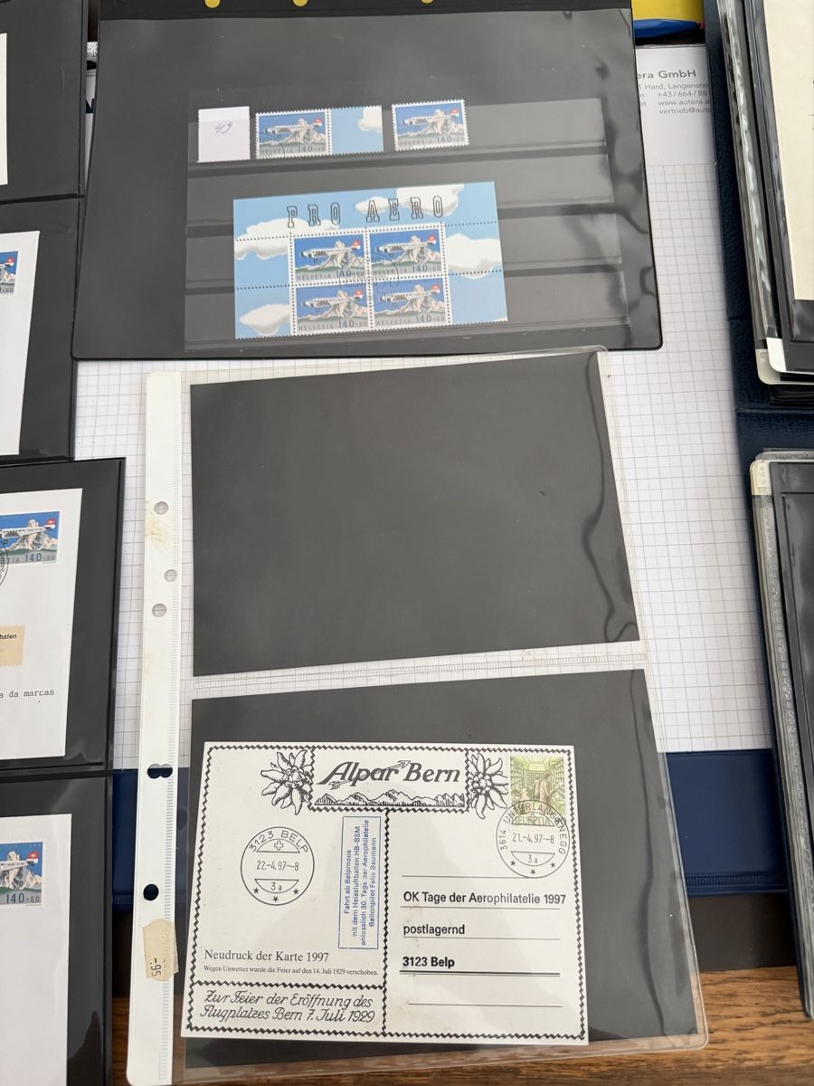 Alle Briefmarken: Schweizer Flugpost Sammlung ab Vorläufer – Gebraucht aus Murgenthal von Tina_4055 6
