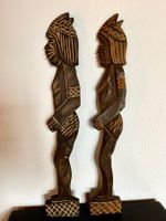 2 Indio-Figuren als Wanddeko - aus Brasilien