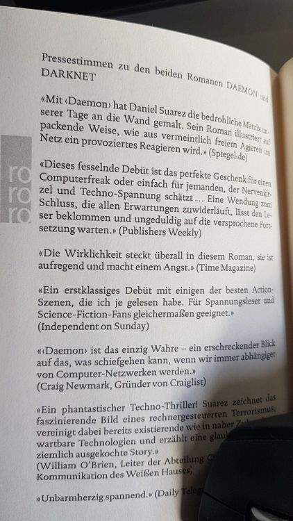 Libri: Daniel Suarez - Dark Net - Daemon - Thriller – Usato da Spiegel b. Bern venduto da sus_xj97 3