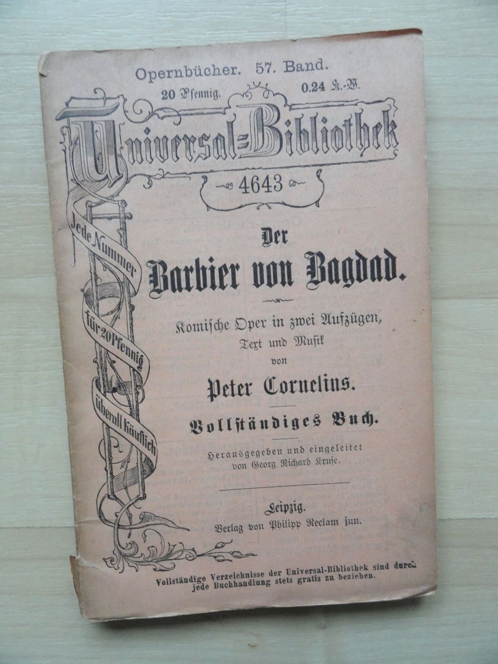 Bücher: 4 Opern Libretti antik – Gebraucht aus Wettingen von Ecaramel