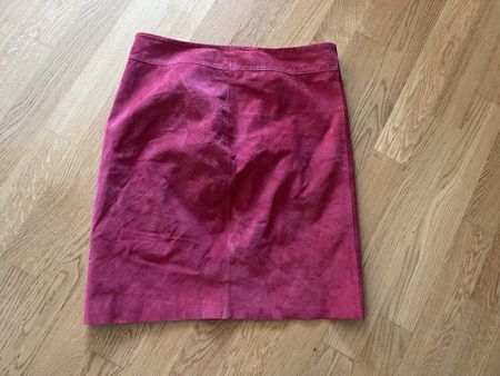 Schicker Lederrock Wildleder Gr. 38 -40 rosa