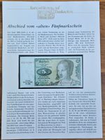 Kuriositäten auf Banknote Abschied vom alten Fünfmarkschein