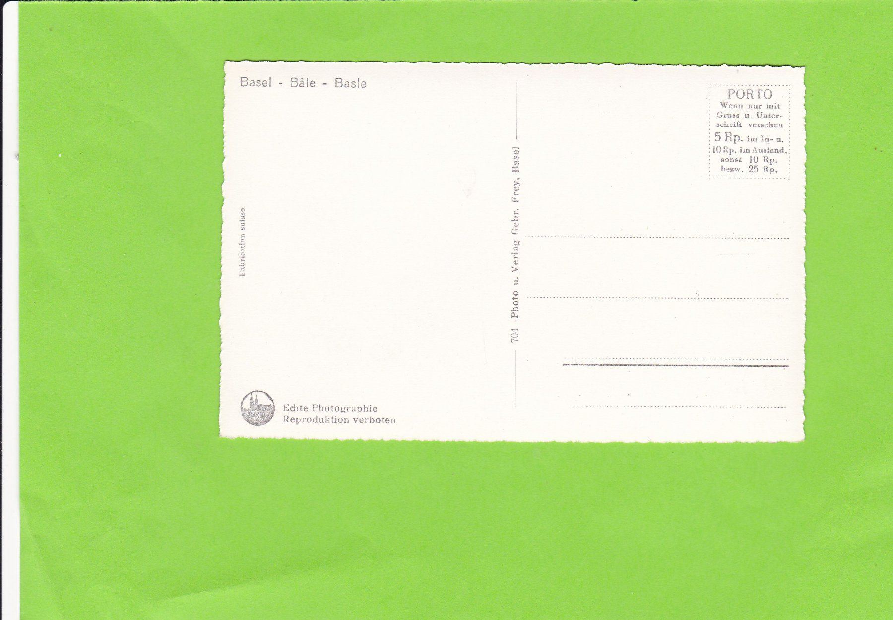 Cartes postales: Basel-4 Bild – D'occasion à St. Peterzell par neckertal 1