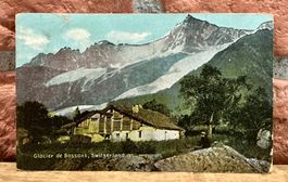 GLACIER de BOSSONS Switzerland - Englische AK