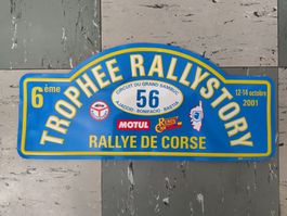 Vintage Schild Rallye De Corse 2001 Trophee Rallystory 56