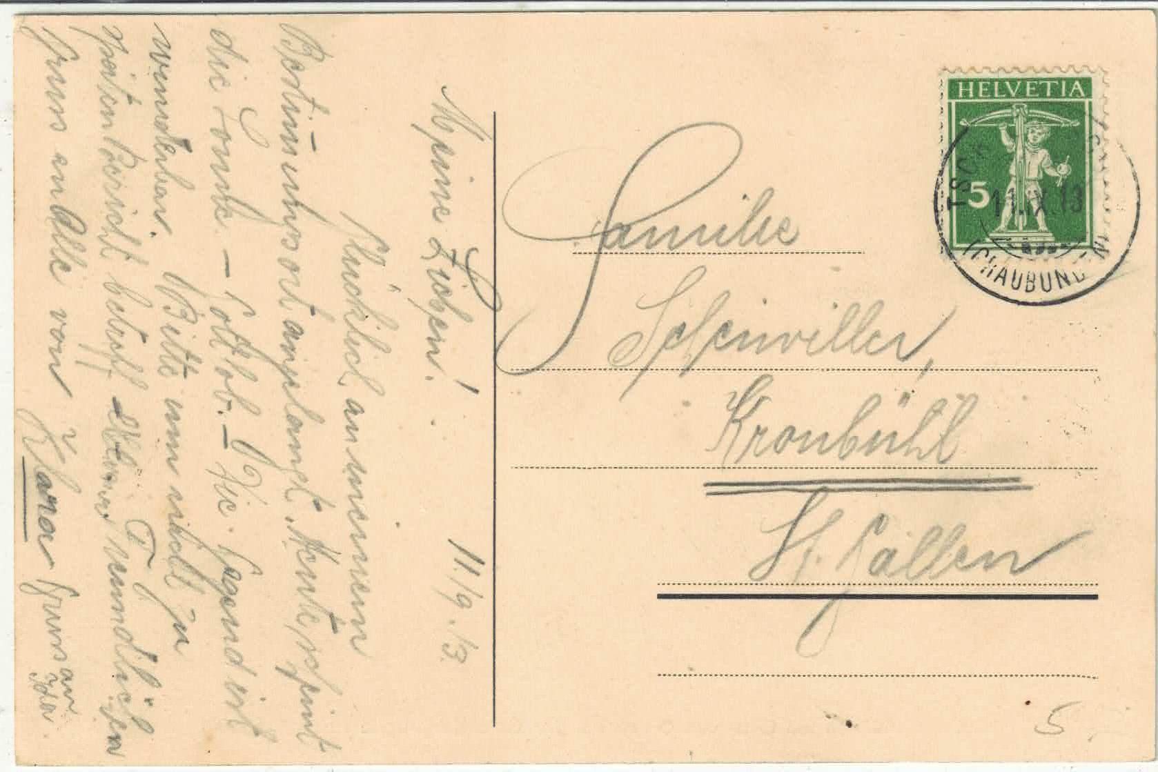Cartoline postali: Tschiertschen von Osten – Usato da Ettingen venduto da Kartenplanet 1