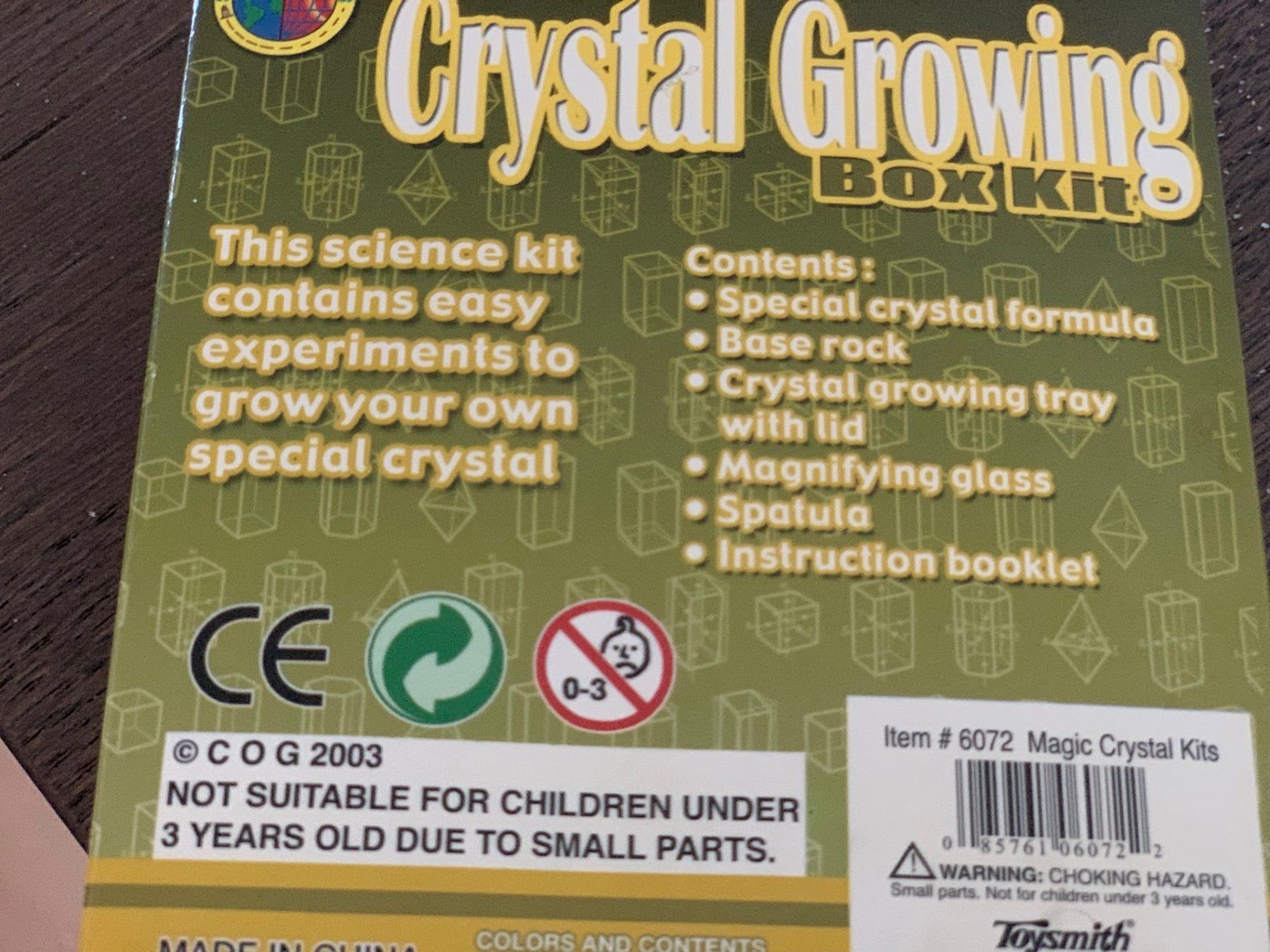 Minerali & Pietre curative: Crystal Growing Box Kit Topaz Yellow Science Toy – Usato da Emmen venduto da newdeal1970 2