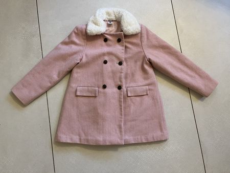 Manteau col f.fourrure Petit Bateau 50% laine, Gr10