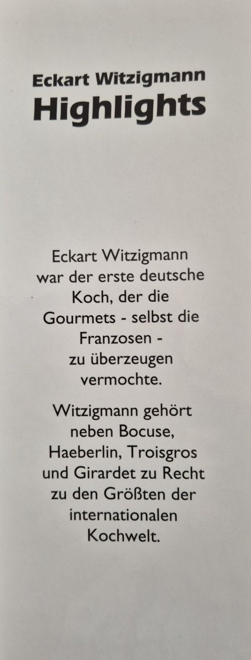 Libri: Eckart Witzigmann, Koch Buch, "Highlights", fast neu – Usato da St. Moritz venduto da Guenteratch 9