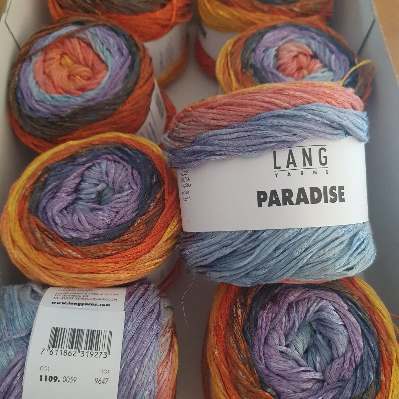 Lang Yarns Wolle: 4Kn. PARADISE Lang Yarns Fb. 59-9647 – Neu (gemäss Beschreibung) aus Jegenstorf von Wulle-Jegi