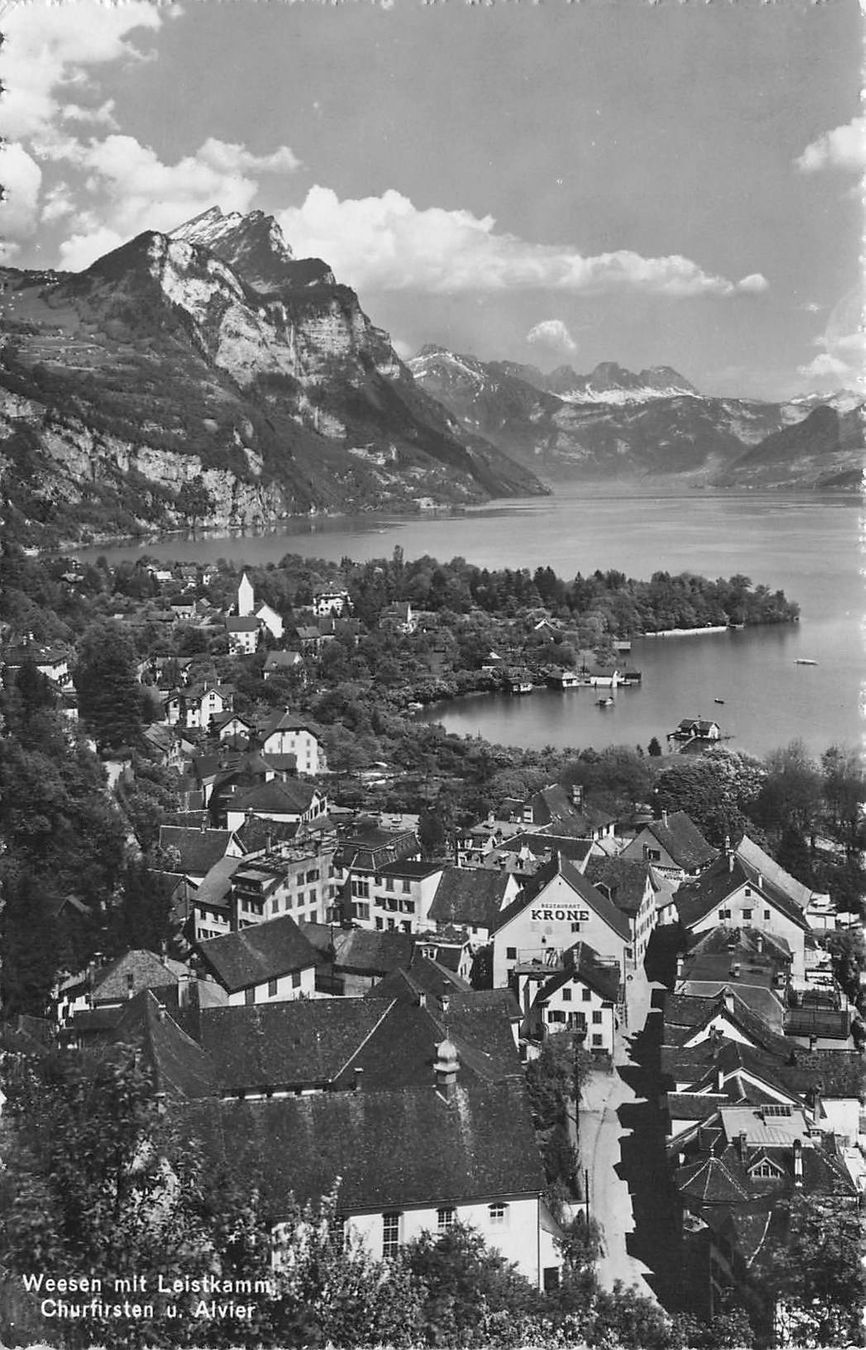 Cartoline postali: Weesen mit leistkamm – Usato da Biasca venduto da Blenio71