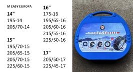 Schneeketten MILZ Easy Kette - Chaînes à neige - 14" -> 17"